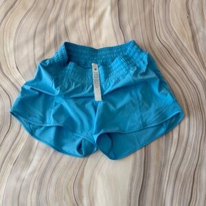 Lululemon Hotty Hot High-Rise Lined Short 4" Kayak Blue Light Size 6 W7AYXT $68
